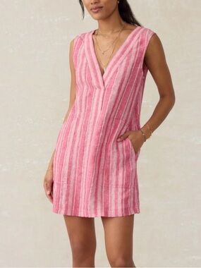 Fatherly Azure Linen Granita Dress